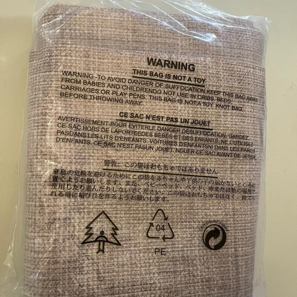 Beige Chair Back Covers Set of 6, Solid Brown Color Burlap Removable Washable